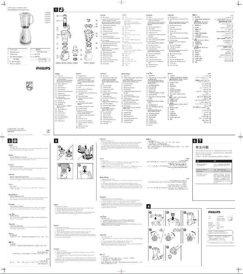 Image de la première page du manuel de l'appareil HR2002