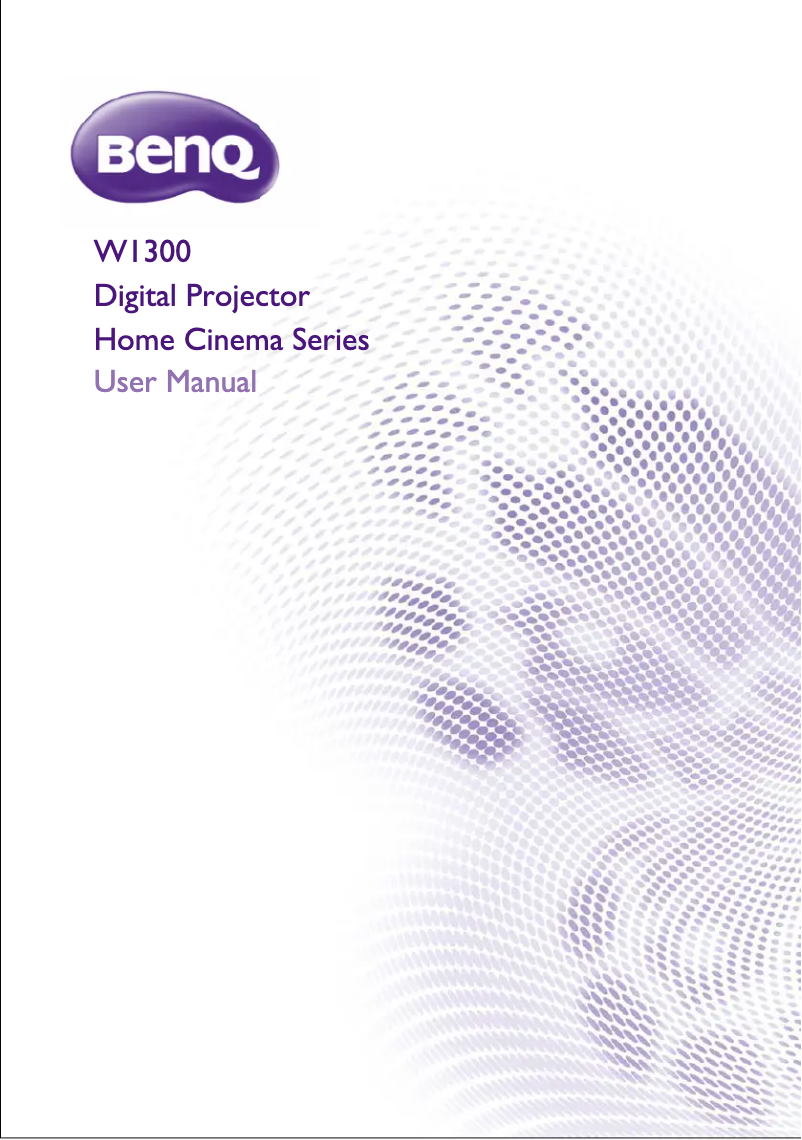 Image de la première page du manuel de l'appareil W1300