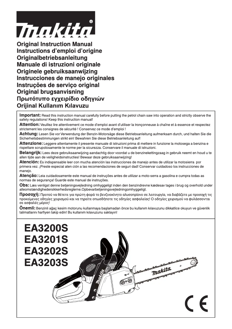 Page 1 de la notice Manuel utilisateur Makita EA3200S