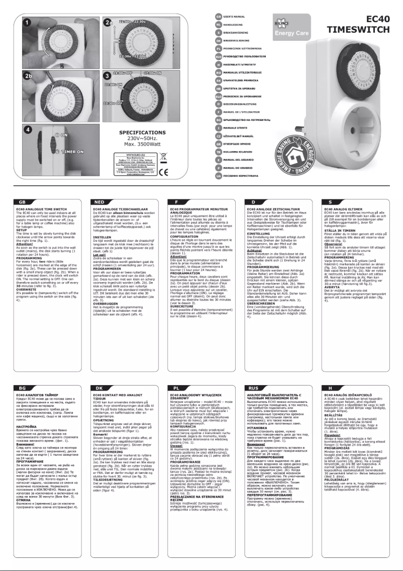 Página 1 del manual Manual de usuario Elro EC40