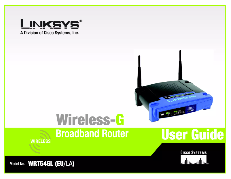 Page 1 de la notice Manuel utilisateur Linksys WRT54GL