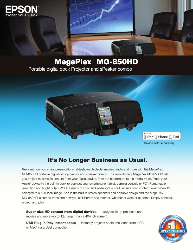 First page image of the manual for MegaPlex MG-850HD