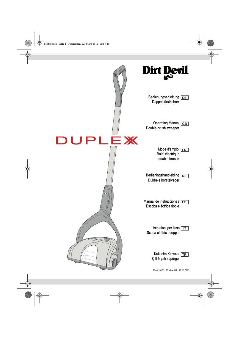 Page n°1 - Manuel utilisateur Dirt Devil M668 Duplex