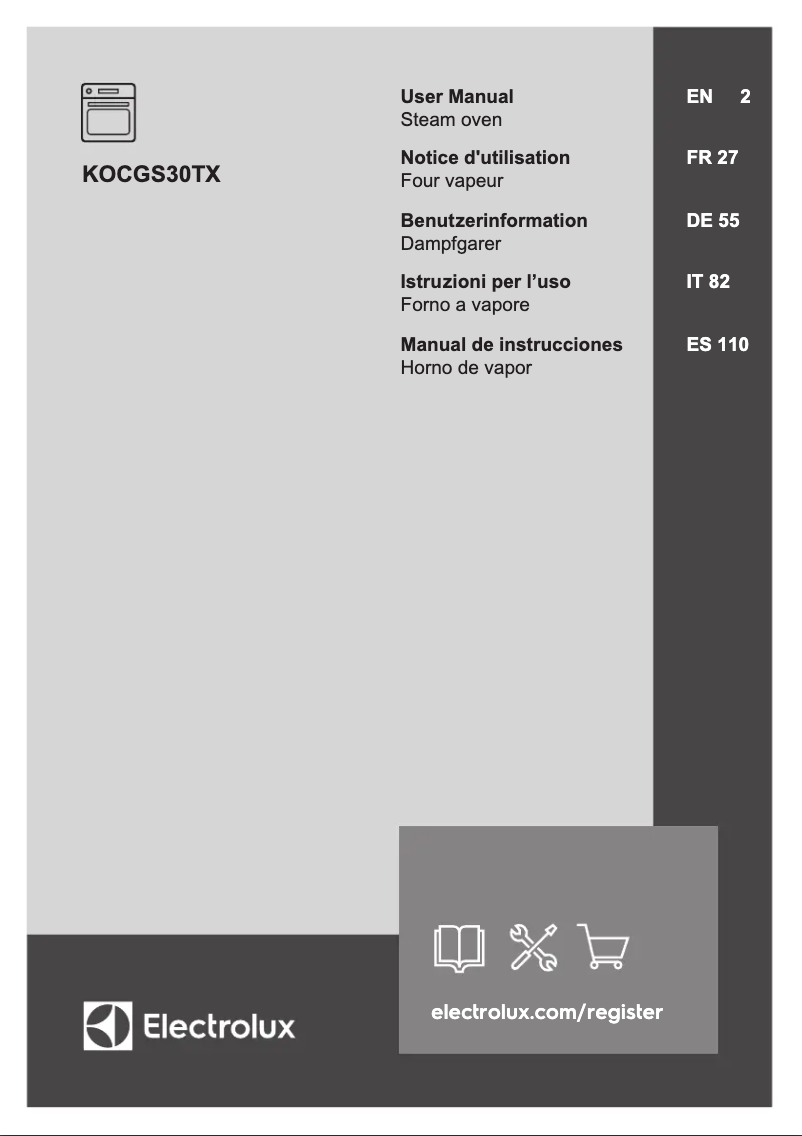 Page n°1 - Manuel utilisateur Electrolux KOCGS30TX