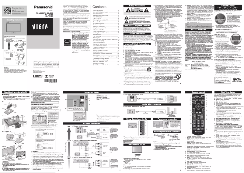 Page 1 de la notice Manuel utilisateur Panasonic Viera TC-L50B6