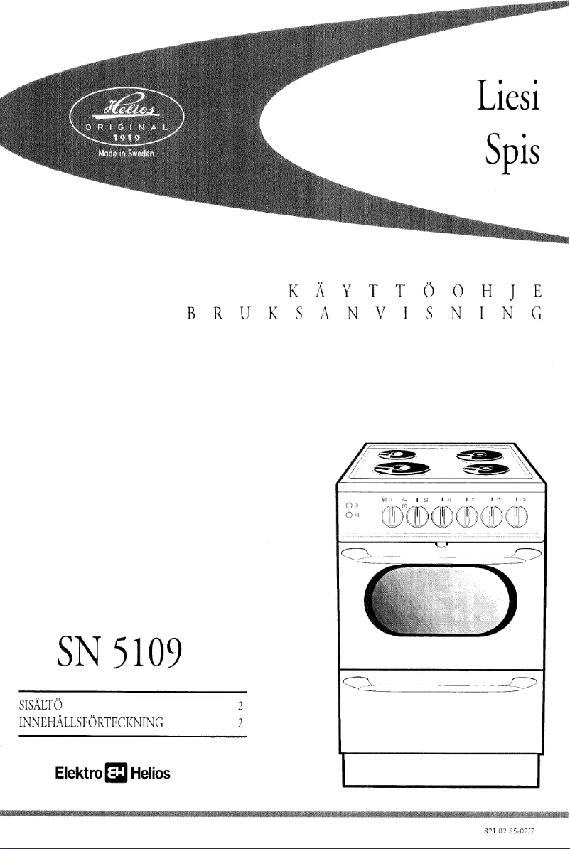 Page n°1 - Manuel utilisateur Elektro Helios SN510