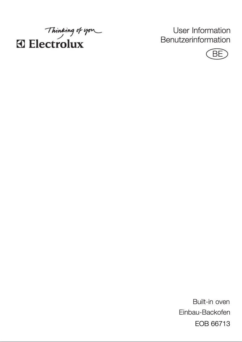 Page n°1 - Manuel utilisateur Electrolux EOB66713X