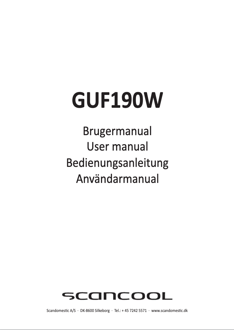 Image de la première page du manuel de l'appareil GUF190W