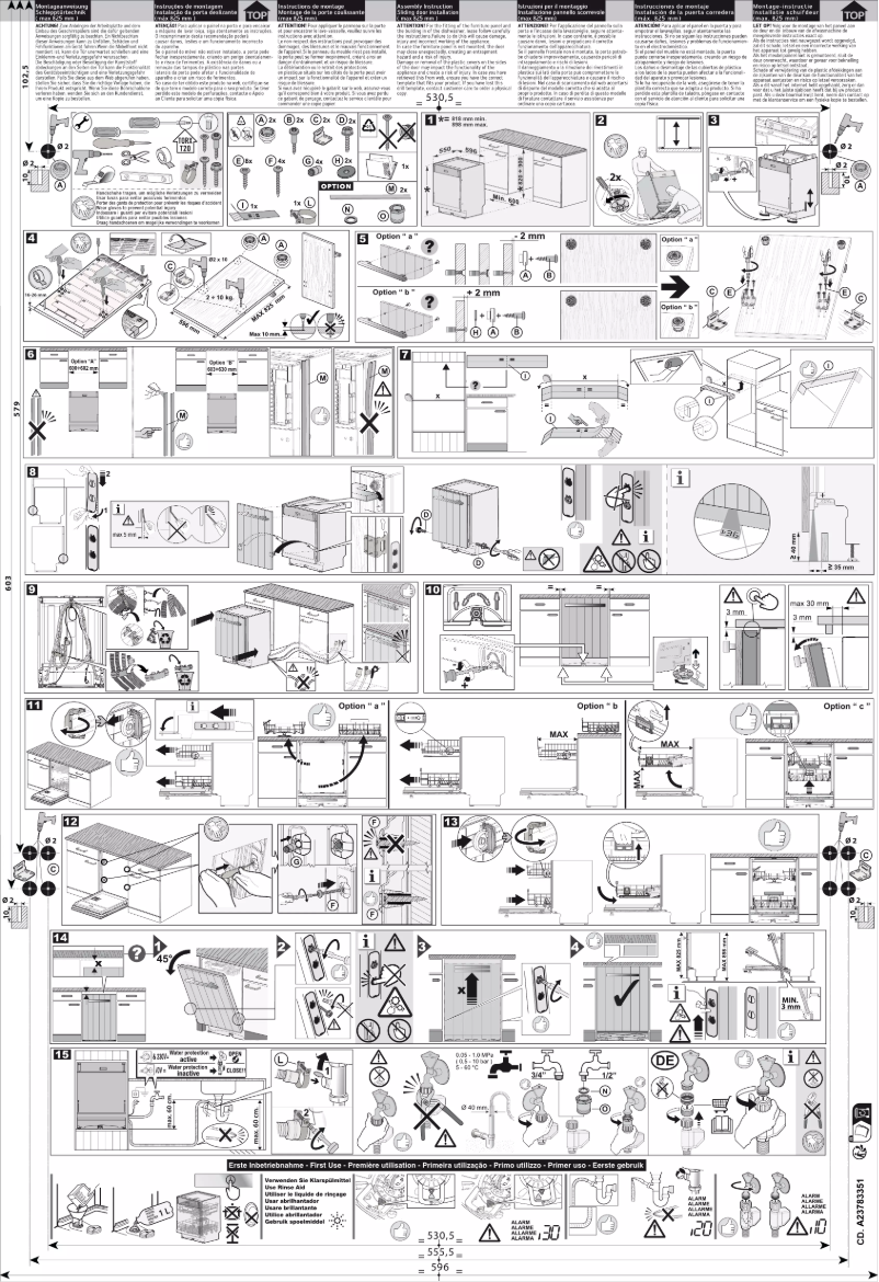 Page 1 de la notice Guide d'installation Electrolux GA60SLVS