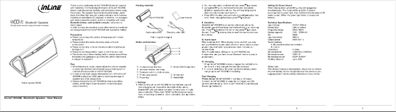 Page 1 de la notice Manuel utilisateur InLine WOOME 3D