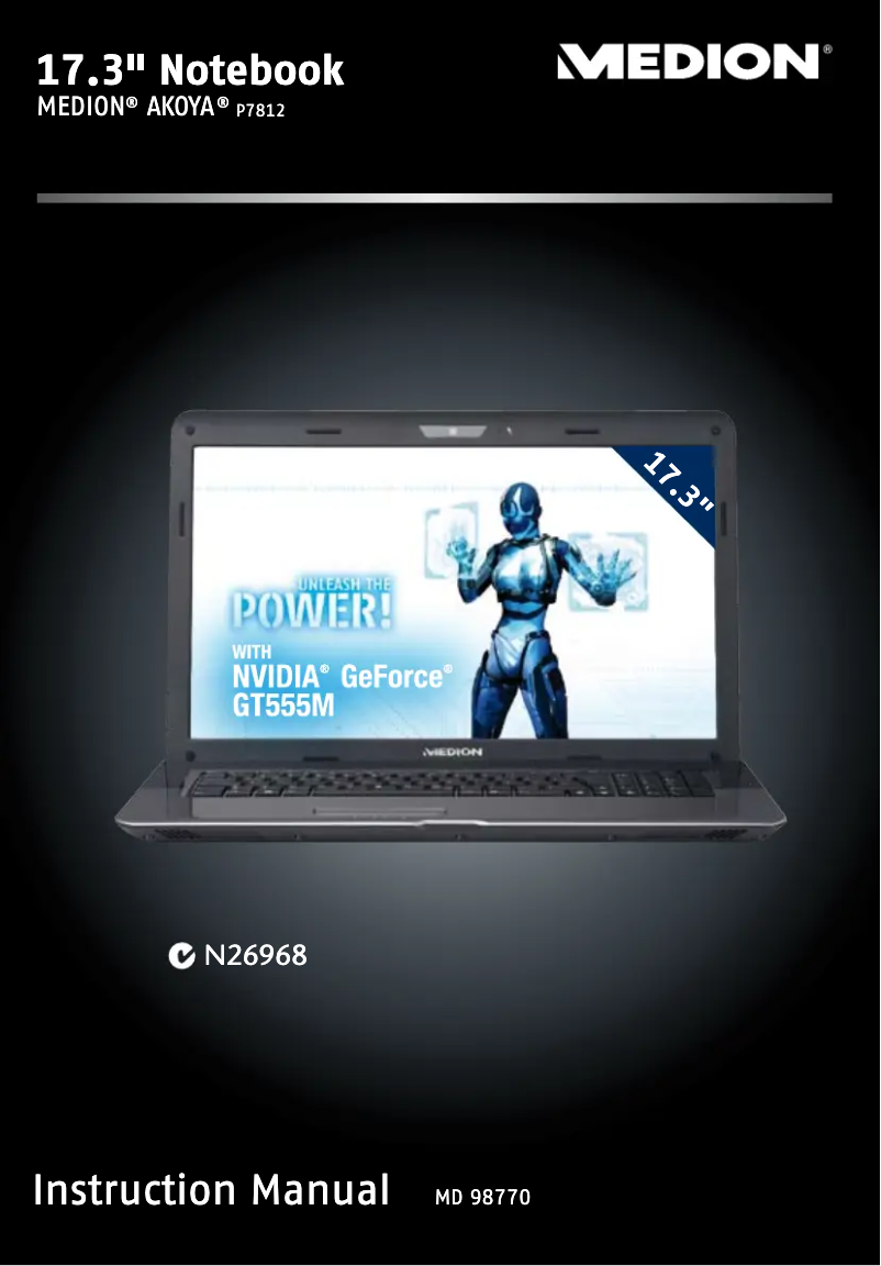 Image de la première page du manuel de l'appareil Akoya P7812