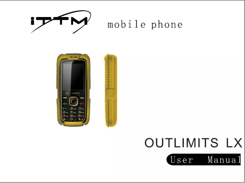 Page n°1 - Manuel utilisateur ITT Out Limits LX