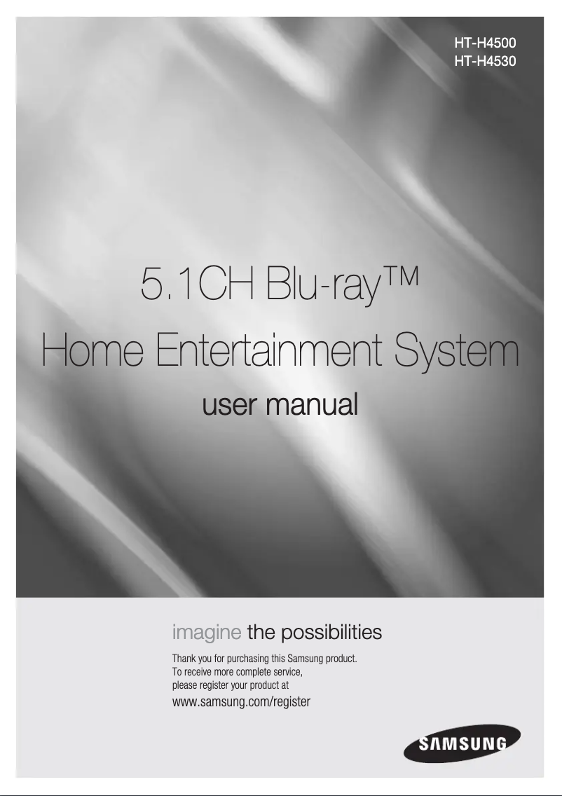 Page n°1 - Manuel utilisateur Samsung HT-H4500
