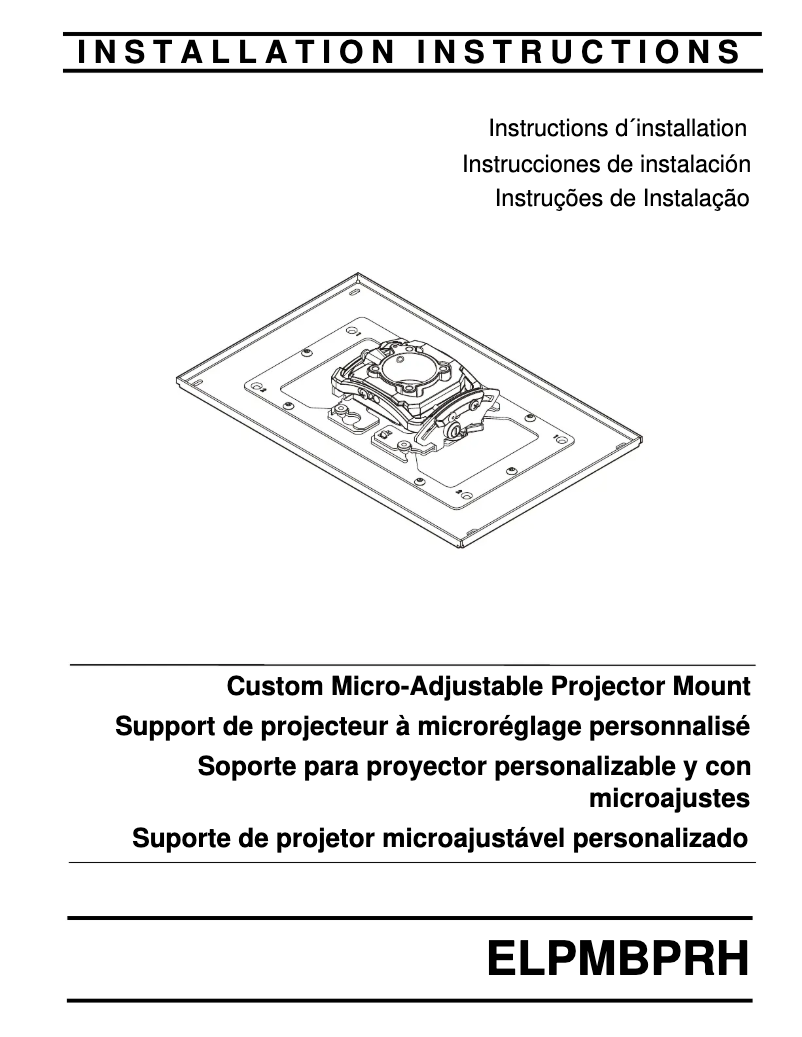 Page 1 de la notice Manuel utilisateur Epson ELPMBPRH