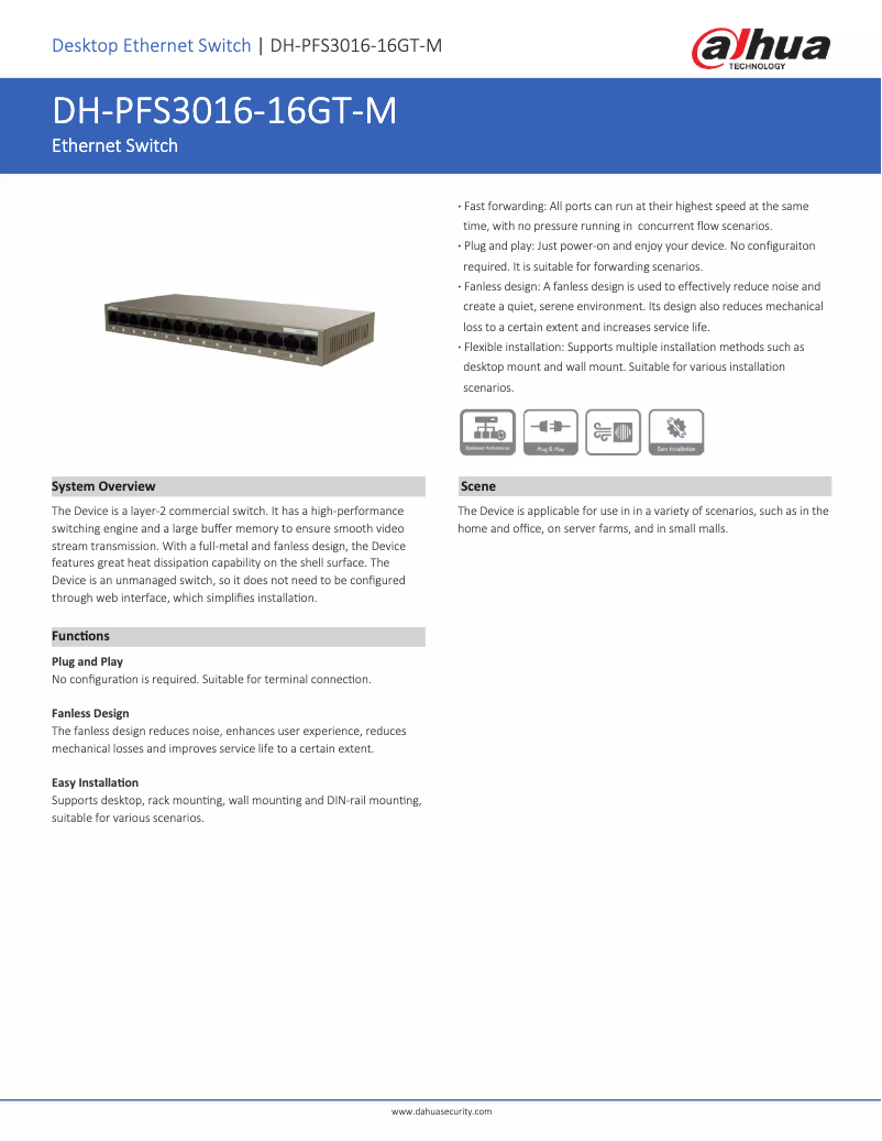 Image de la première page du manuel de l'appareil PFS3016-16GT-M