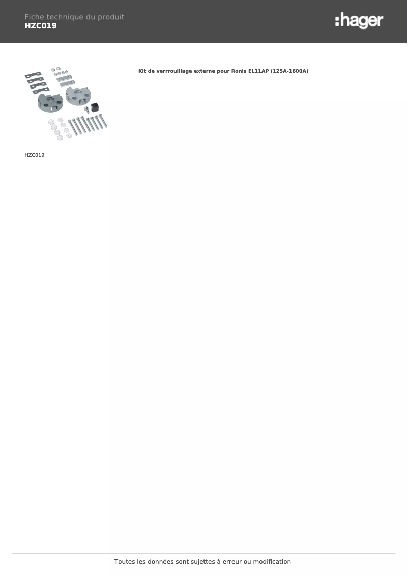 Image de la première page du manuel de l'appareil HZC019