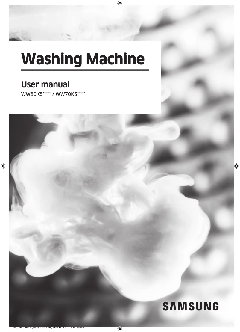 Page n°1 - Manuel utilisateur Samsung AddWash WW70K5210XW