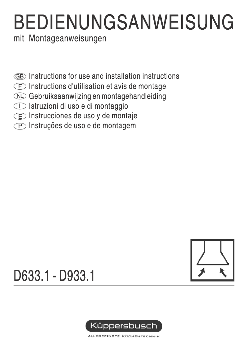Image de la première page du manuel de l'appareil D 933.1
