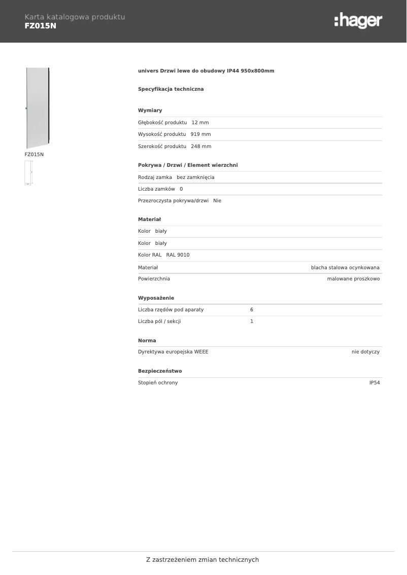 Image de la première page du manuel de l'appareil FZ015N