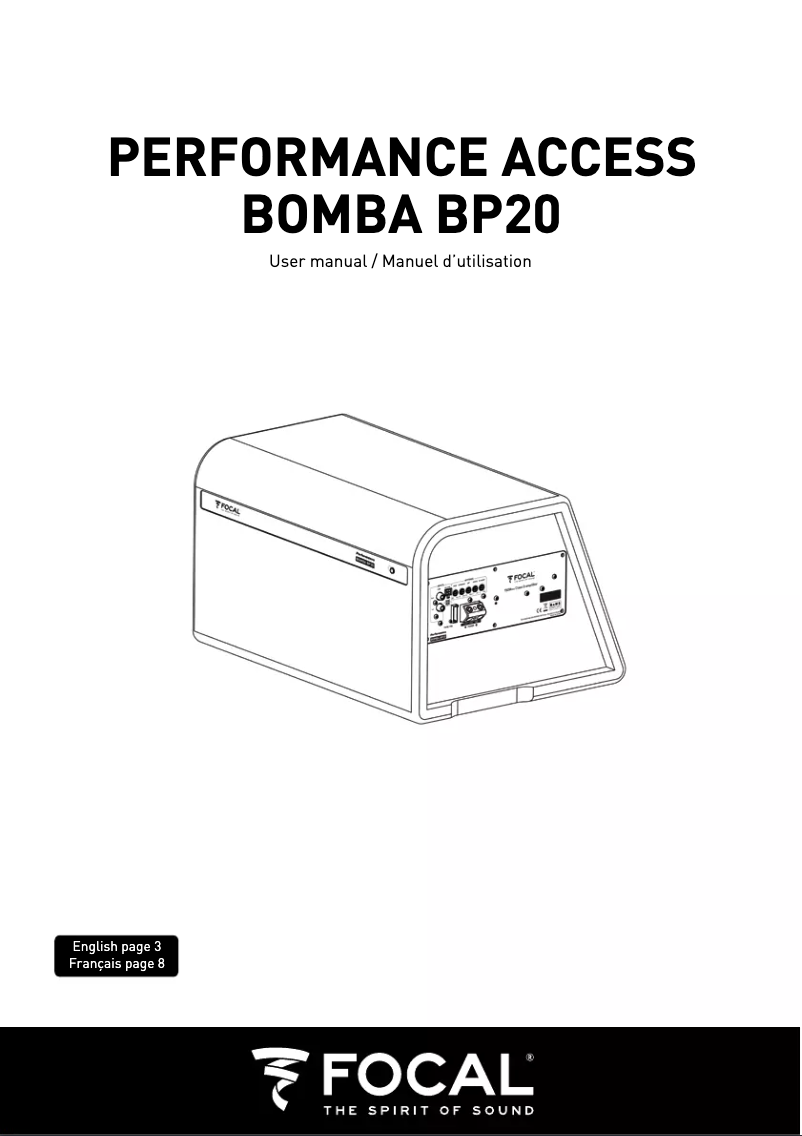 Imagen de la primera página del manual del dispositivo BombA BP20