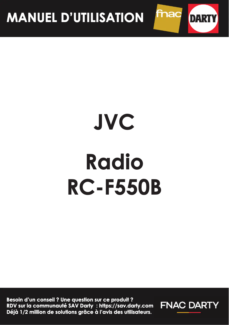Page n°1 - Manuel utilisateur JVC RC-F550B
