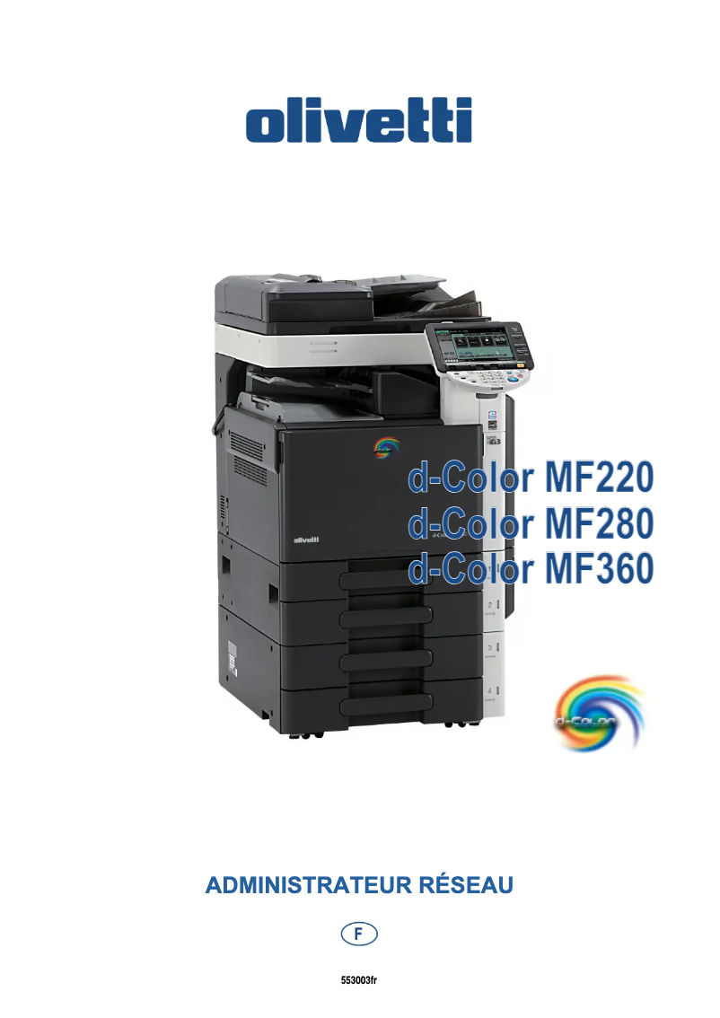 Image de la première page du manuel de l'appareil d-Color MF220