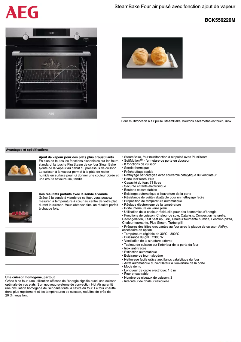 Image de la première page du manuel de l'appareil BCK556220M