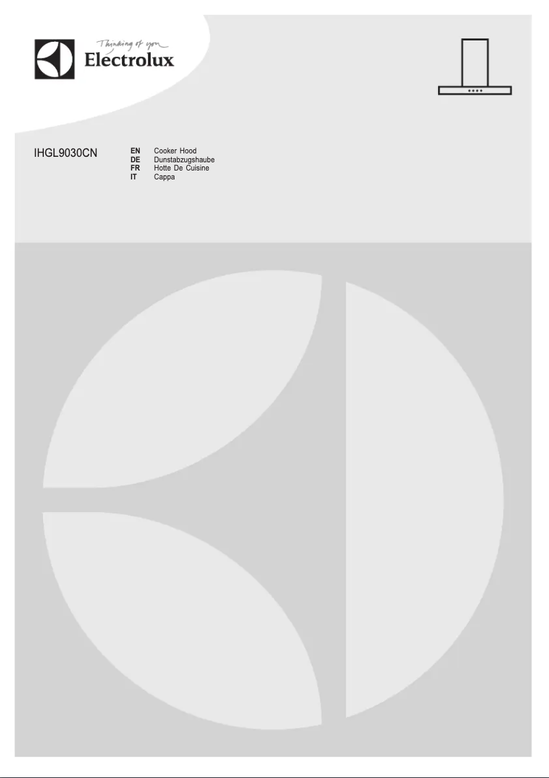 Page 1 de la notice Manuel utilisateur Electrolux IHGL9030CN