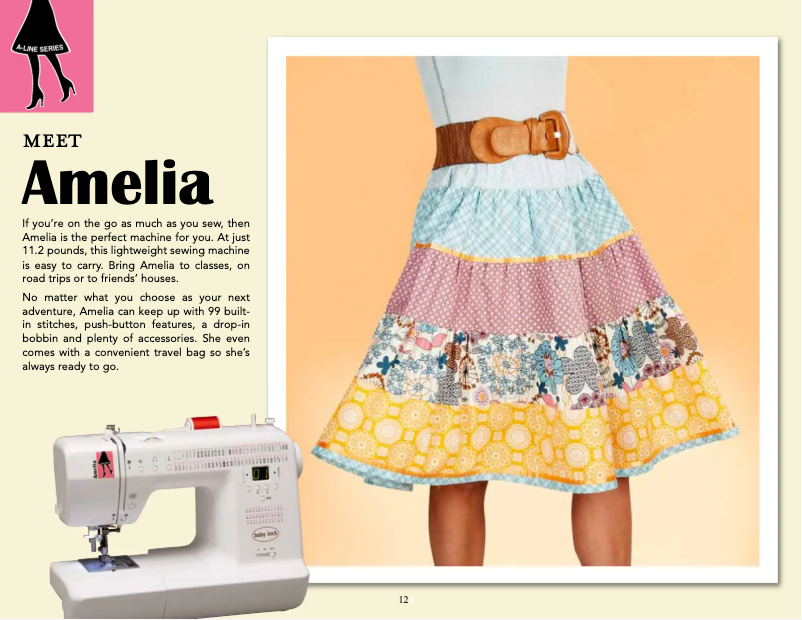 Page n°1 - Fiche technique Baby Lock Amelia BL100A