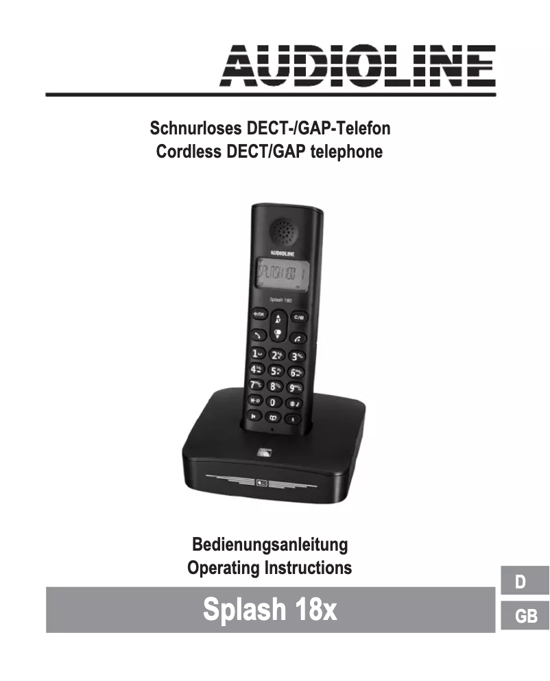Página 1 del manual Manual de usuario Audioline Splash 182