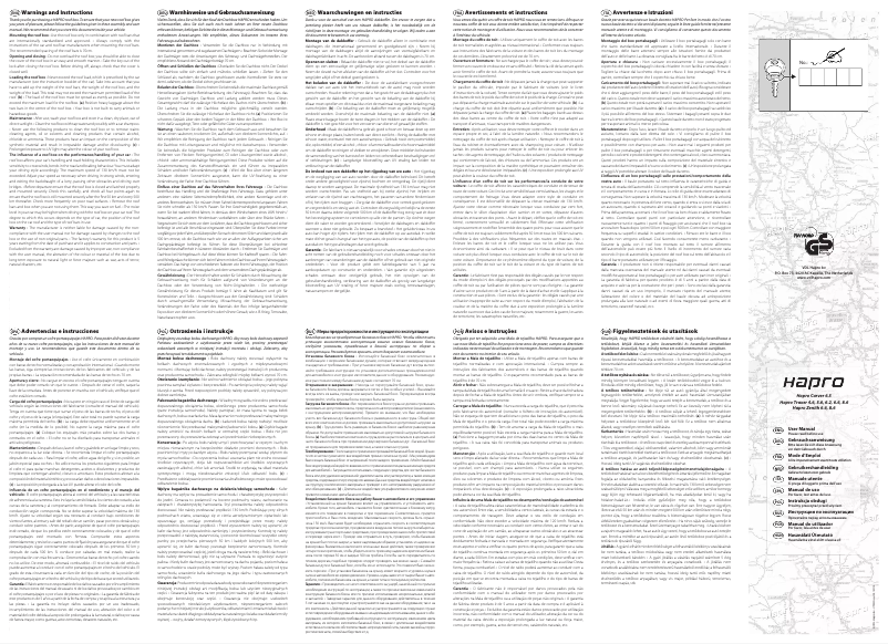 Page 1 de la notice Manuel utilisateur Hapro Traxer 5.6