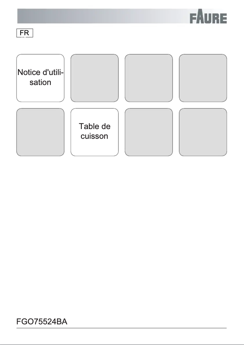Image de la première page du manuel de l'appareil FGO75524BA
