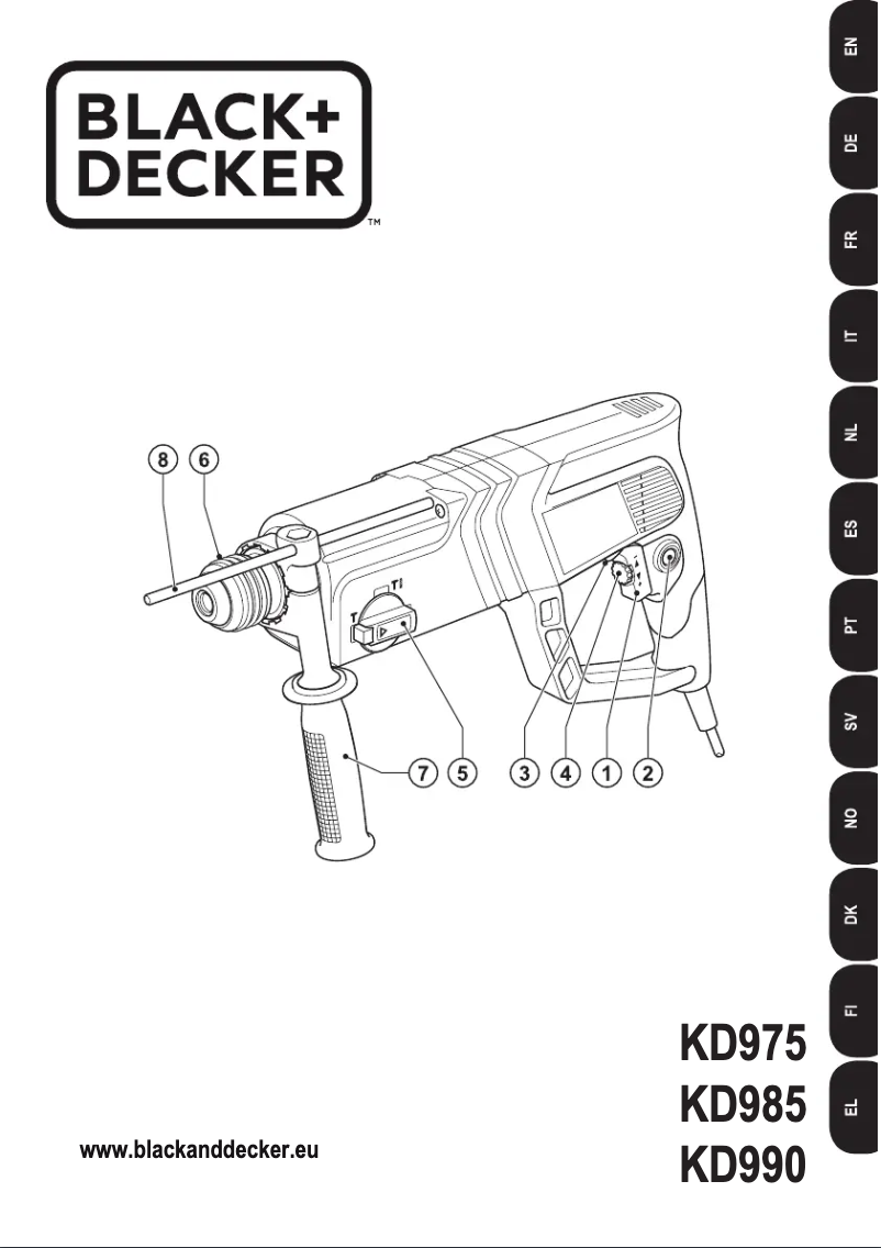 Page n°1 - Manuel utilisateur Black & Decker KD976KA