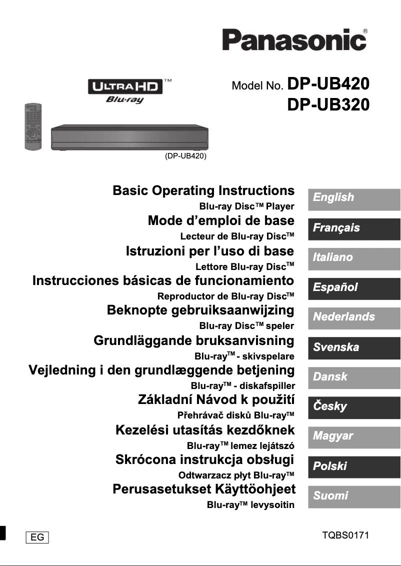 Image de la première page du manuel de l'appareil DP-UB420