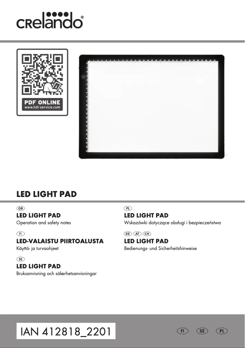 Page n°1 - Manuel utilisateur Crelando HG09554