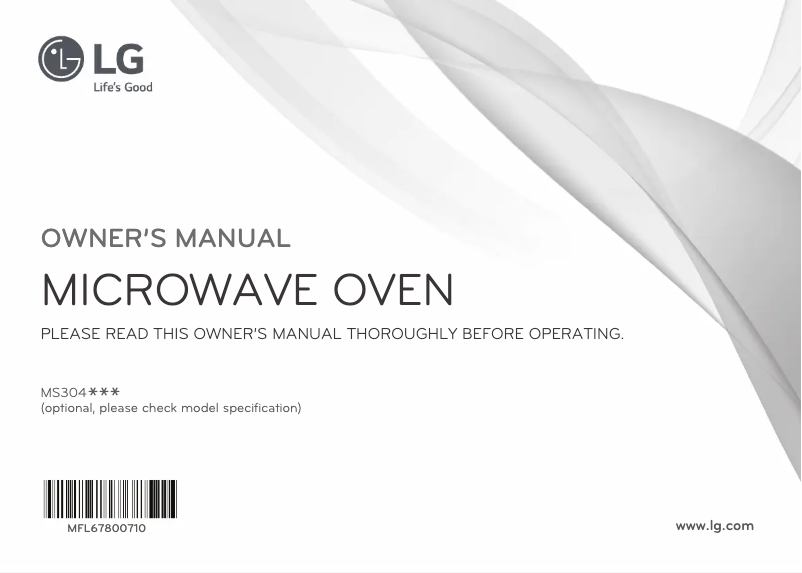 Image de la première page du manuel de l'appareil MS3044GMW