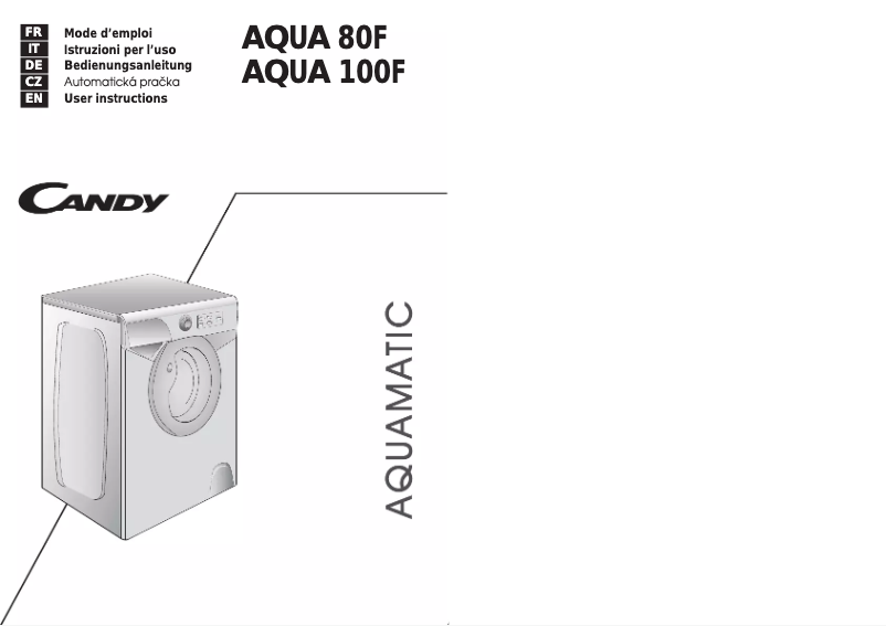 Image de la première page du manuel de l'appareil AQUA 80F/4