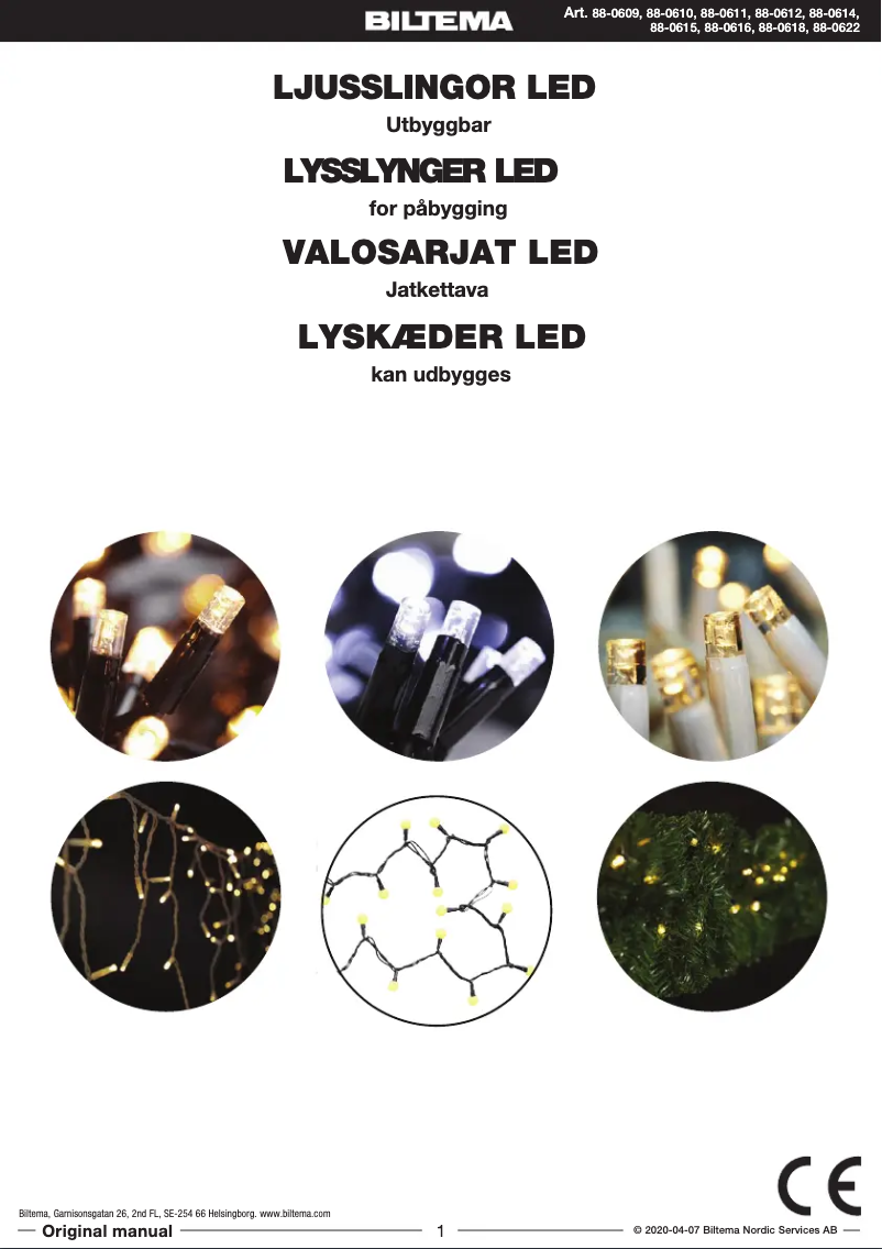 Page n°1 - Manuel utilisateur Biltema 88-0611