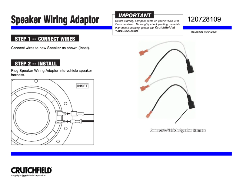 Page 1 de la notice Manuel utilisateur Metra 72-8109