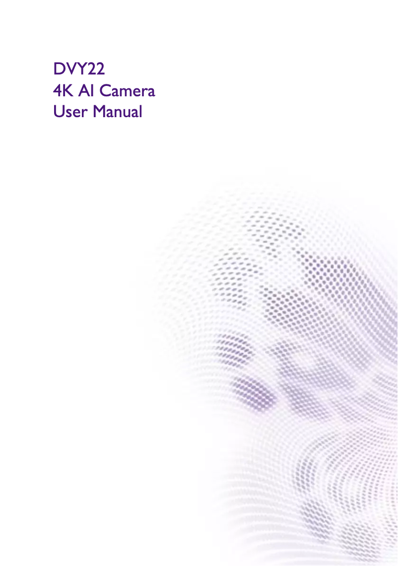 Image de la première page du manuel de l'appareil DVY22