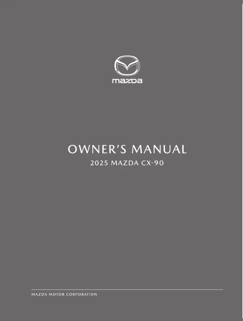 Page 1 de la notice Manuel utilisateur Mazda CX-90 (2025)