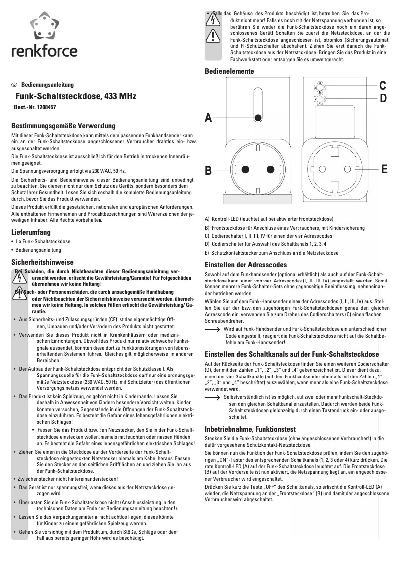 Image de la première page du manuel de l'appareil 1208457