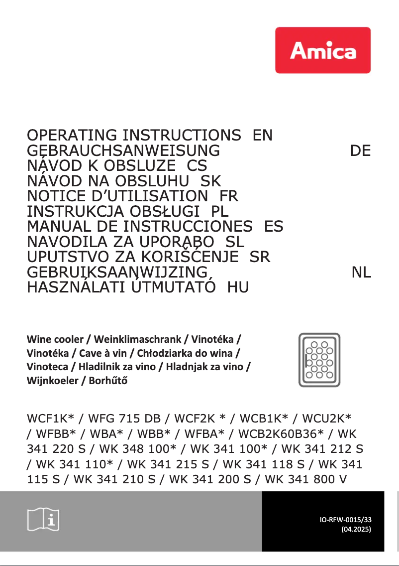 Page 1 de la notice Label énergétique Amica WCF1K30B20.1