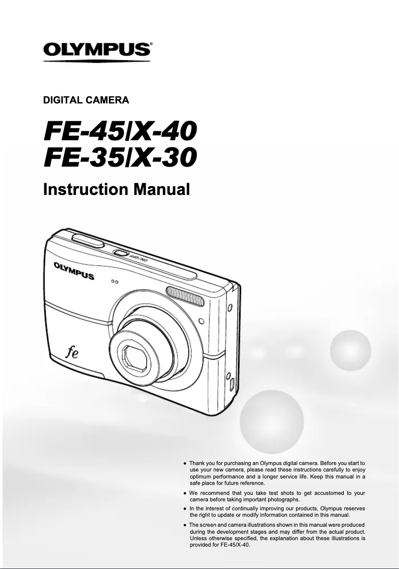 Imagen de la primera página del manual del dispositivo FE-35