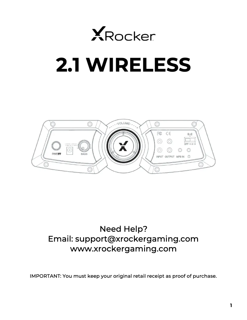 Image de la première page du manuel de l'appareil Covert 2.1 Wireless