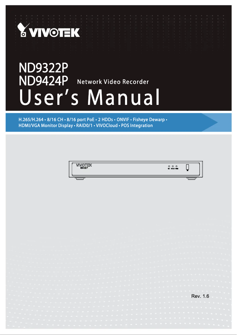 Image de la première page du manuel de l'appareil ND9542P
