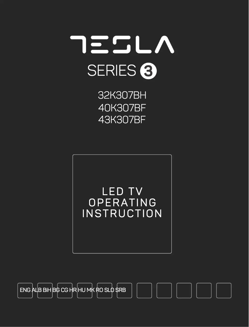 Page 1 de la notice Manuel utilisateur Tesla 40K307BF