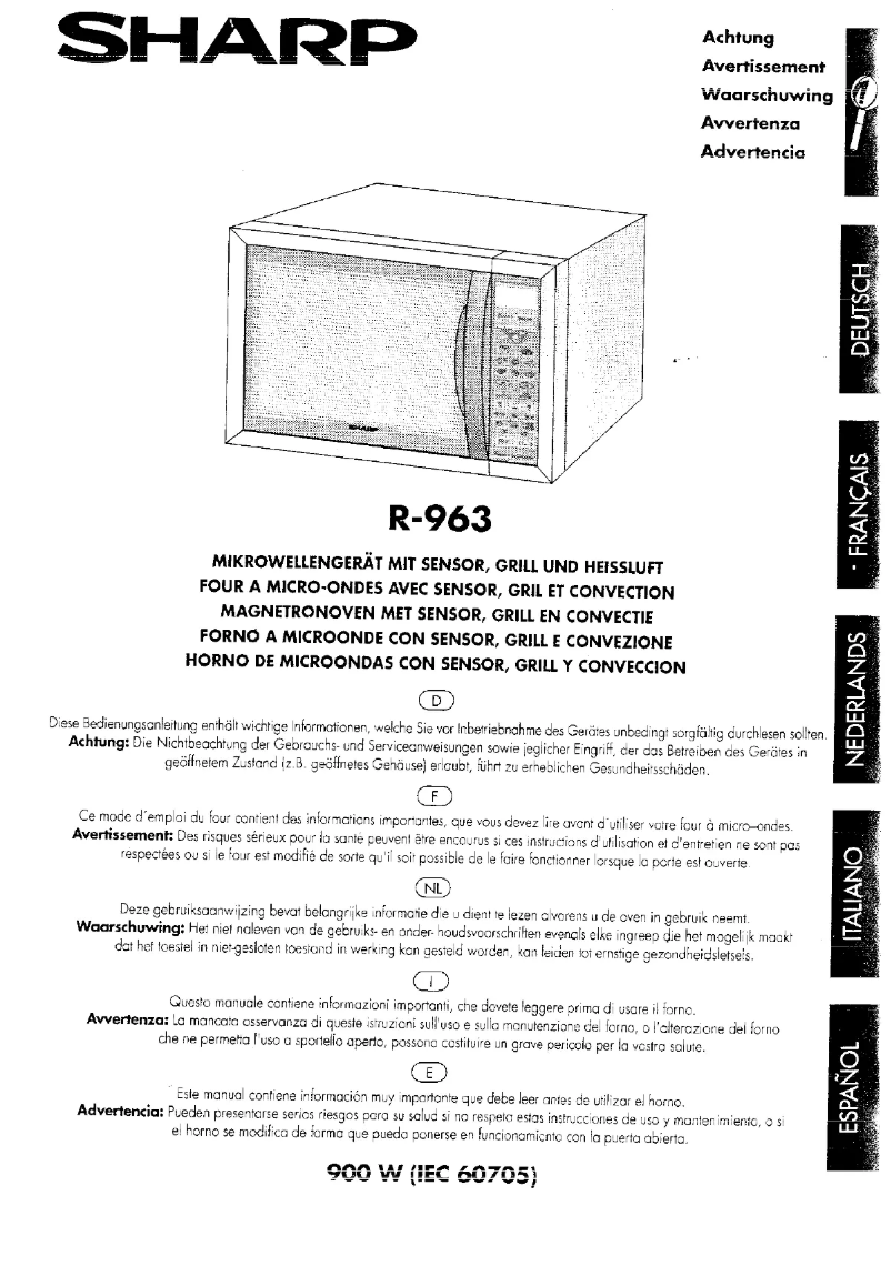 Imagen de la primera página del manual del dispositivo R-963