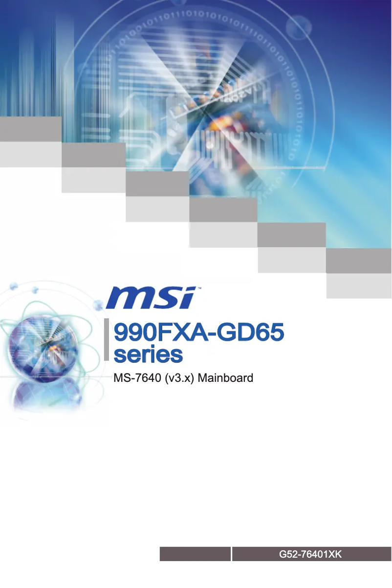 Page n°1 - Manuel utilisateur MSI 990FXA-GD65