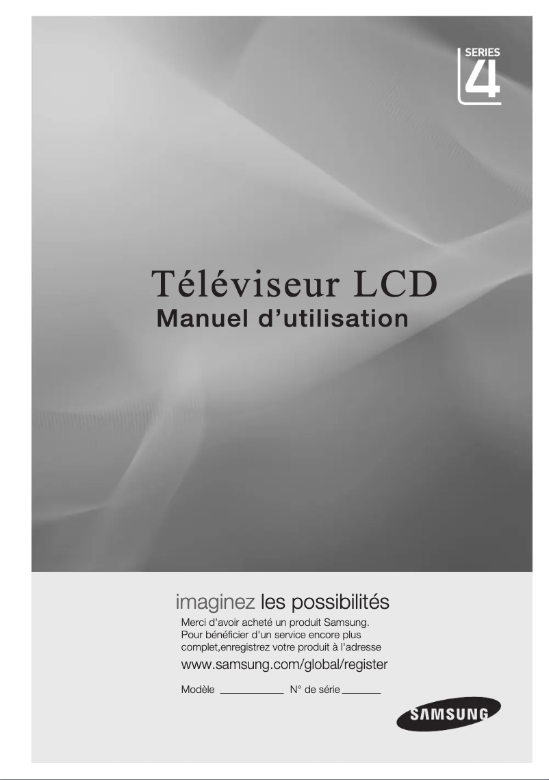Page n°1 - Manuel utilisateur Samsung LA26C450E1